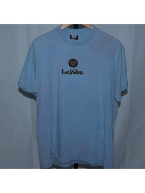 La Vida One Bright Day Sun Graphic T-Shirt Blue Large
